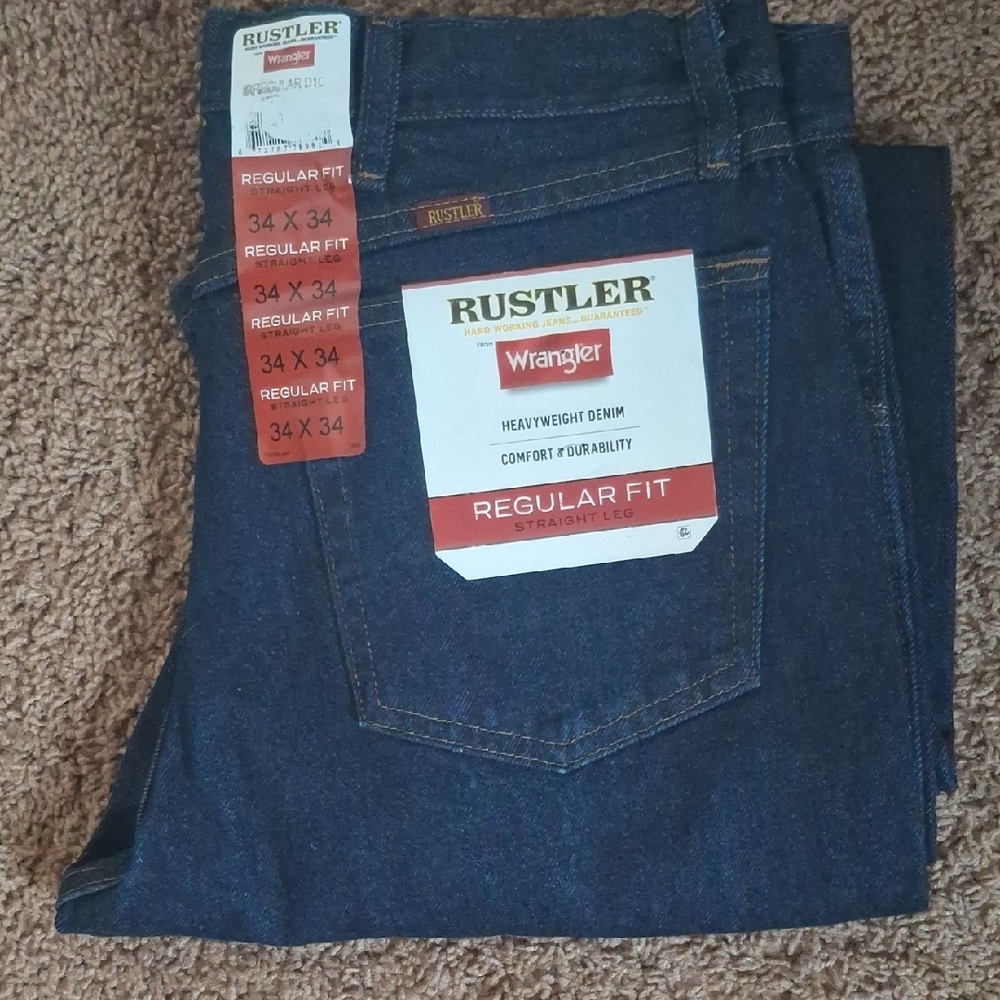 Wrangler Men's Straight Fit Jeans - Dark Blue